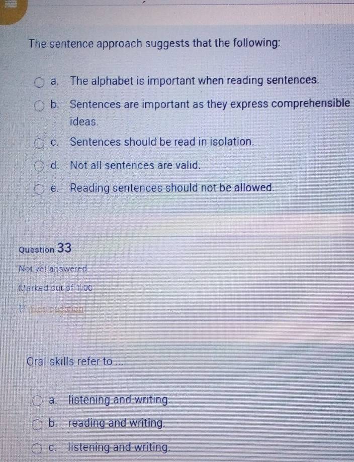 Solved: The sentence approach suggests that the following: a. The ...