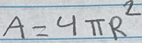 A=4π R^2