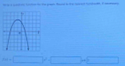 teto it Qechonc tunction ts the greon. Round to the haarent humtart, it nomeary
f(x)=□ x^2-□ x+□