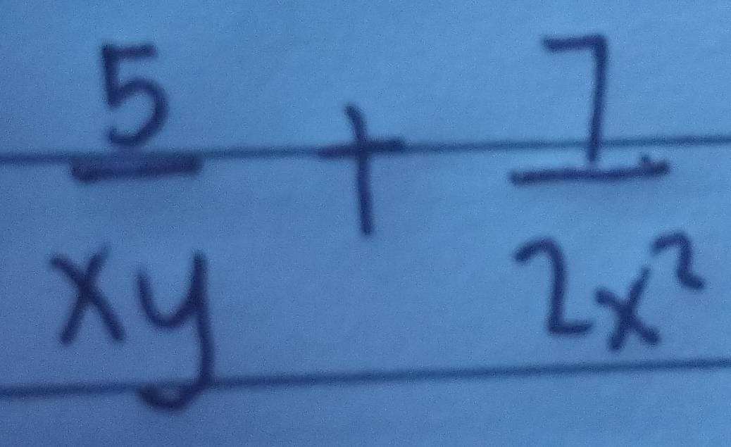  5/xy + 7/2x^2 