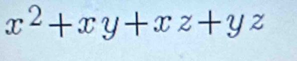 x^2+xy+xz+yz