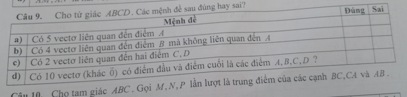 Chọ tam giác ABC.