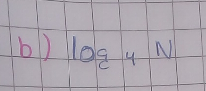 b1) log _4N