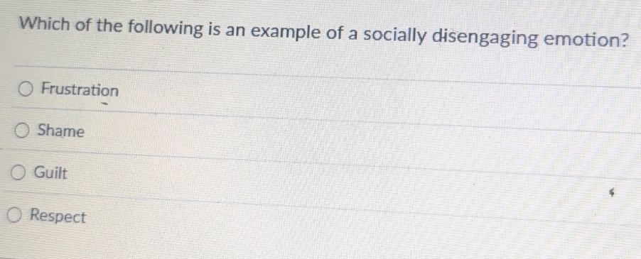 Solved: Which of the following is an example of a socially disengaging ...