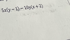 5x(y-1)-10y(x+2)