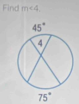 Find m∠ 4.
75°