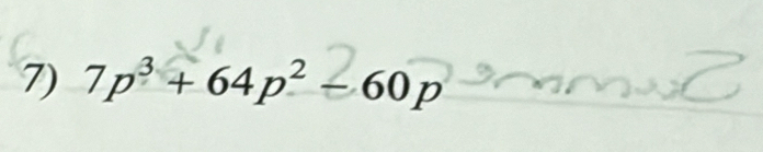 7p³ + 64p² − 60p