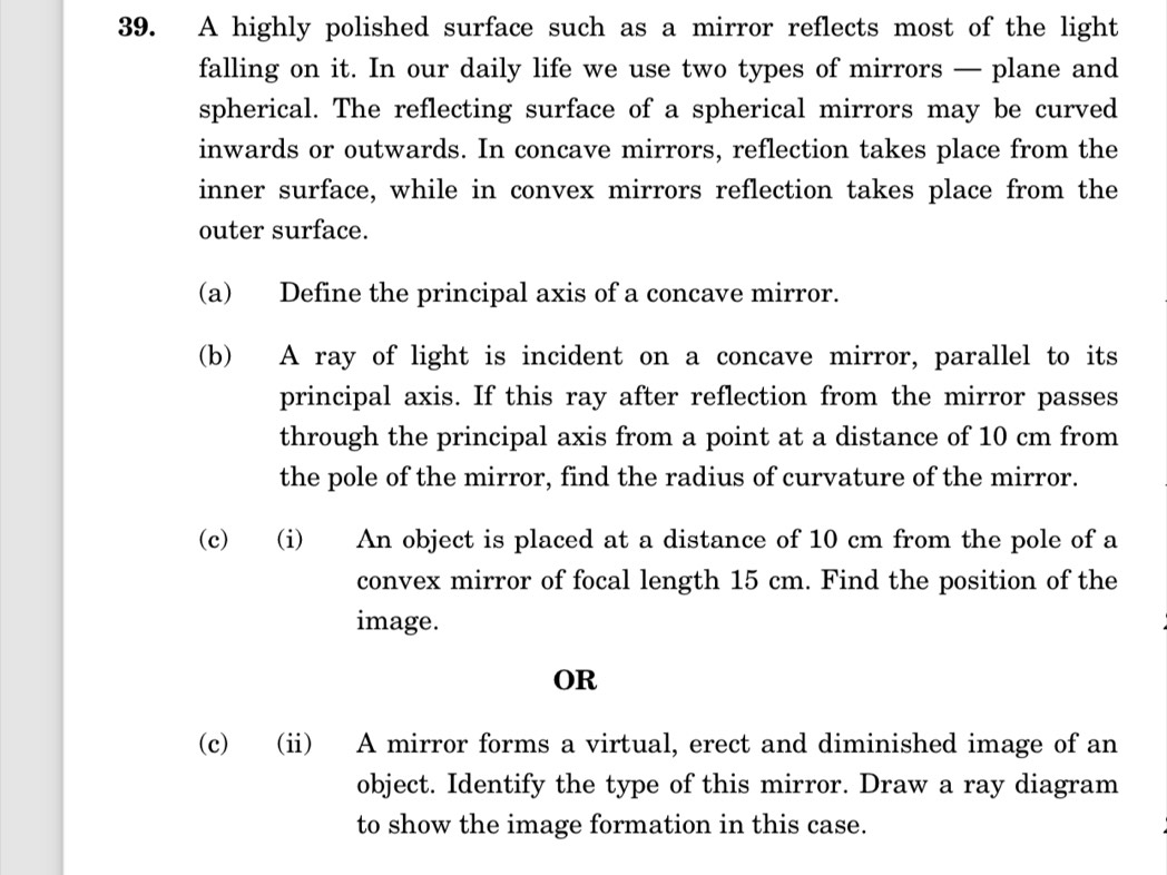 Solved: A highly polished surface such as a mirror reflects most of the ...