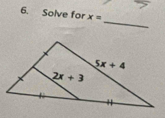 Solve for x=
_