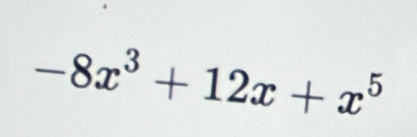 -8x^3+12x+x^5