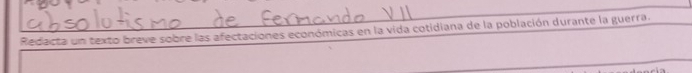 Redacta un texto breve sobre las afectaciones económicas en la vida cotidiana de la población durante la guerra.