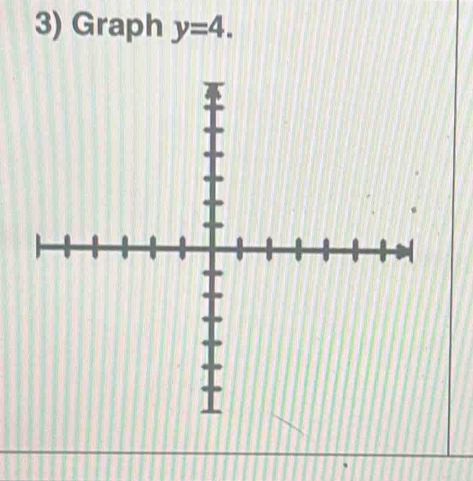 Graph y=4.