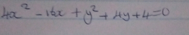 4x^2-16x+y^2+4y+4=0