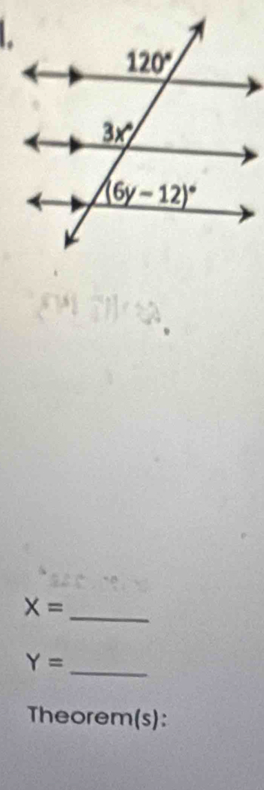 X= _
Y=
_
Theorem(s):