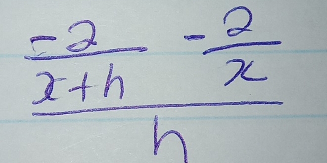 frac - 2/x+h - 2/x h