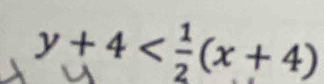 y+ 4< ÷(x+4)