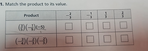 Match the product to its value.