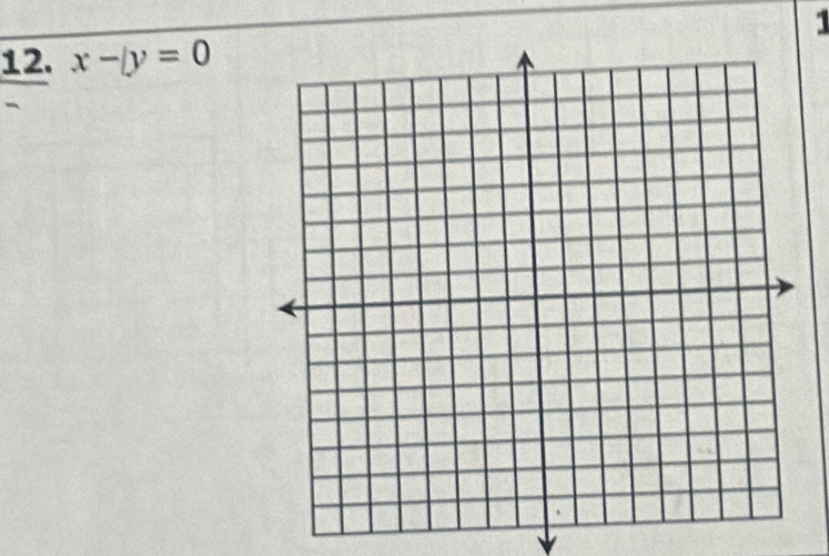 1 
12. x- y=0