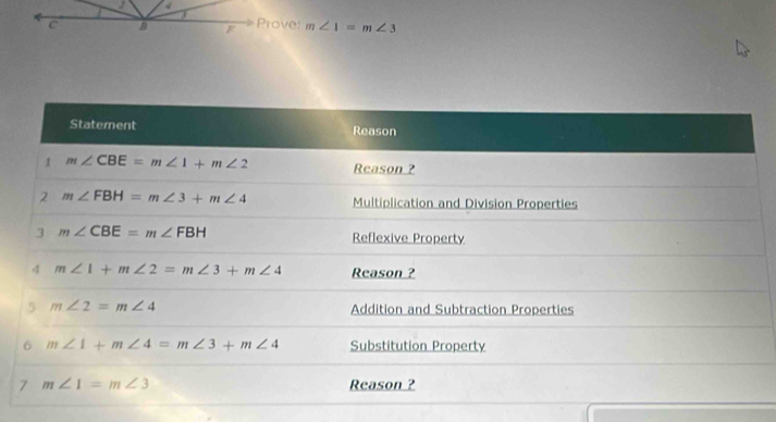 Prove: m∠ 1=m∠ 3