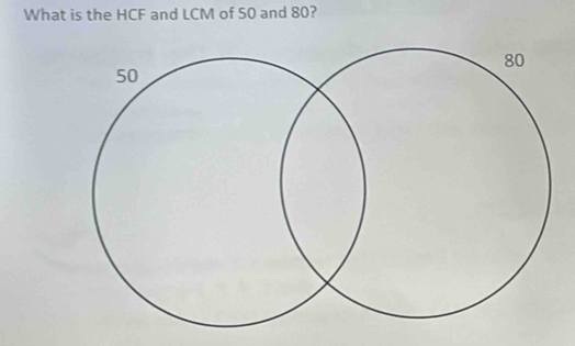 What is the HCF and LCM of 50 and 80?