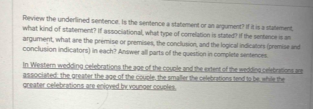 Solved: Review the underlined sentence. Is the sentence a statement or ...