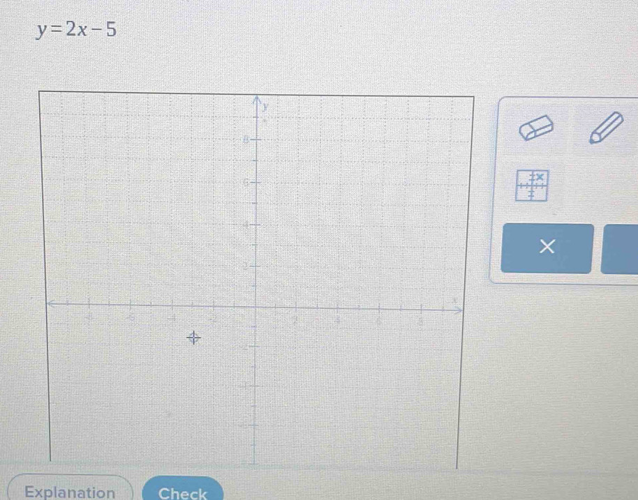 y=2x-5
X
Explanation Check