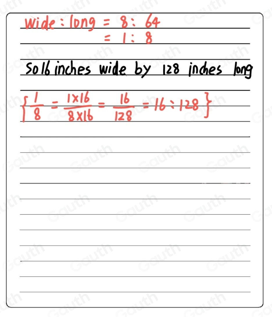 Solved: Analyzing Dimensions Using Ratio Tables Jon is making a scale ...