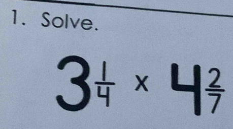 Solve.
3ª × 4²