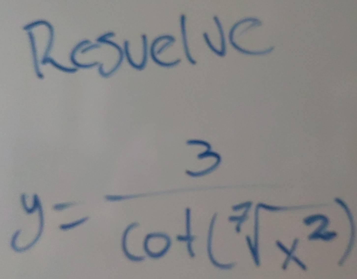 Resuelve
y= 3/cot (sqrt[7](x^2)) 
x_- sqrt(2)/2 