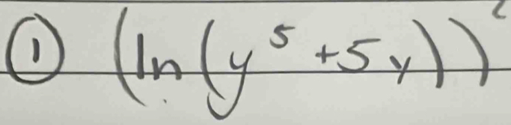 (1 (ln (y^5+5y))^2