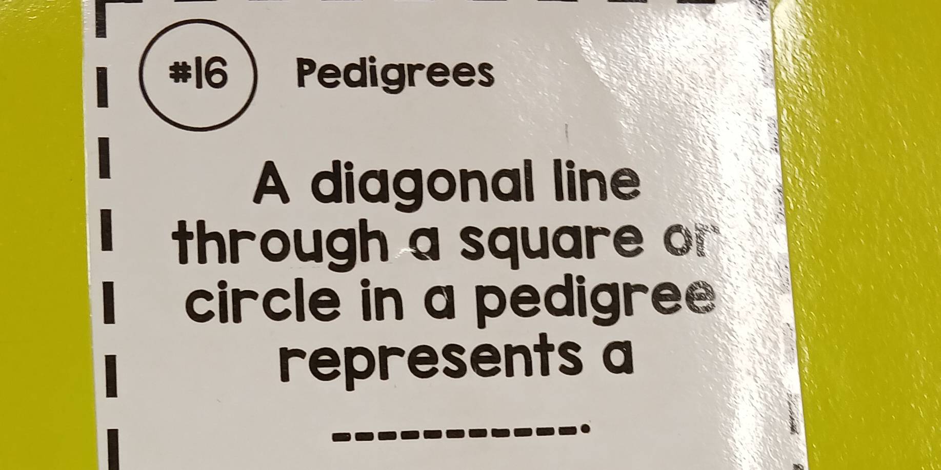 Solved: 16 Pedigrees A diagonal line through a square or circle in a ...