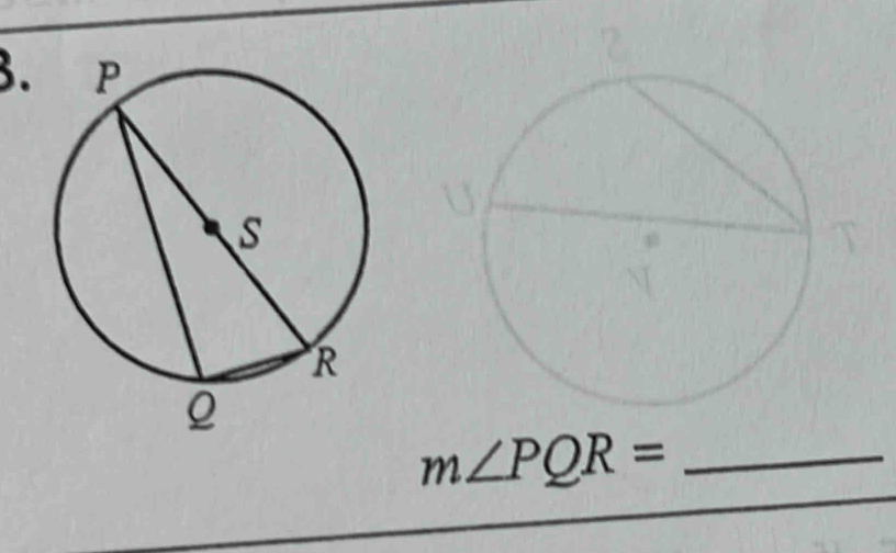 m∠ PQR= _