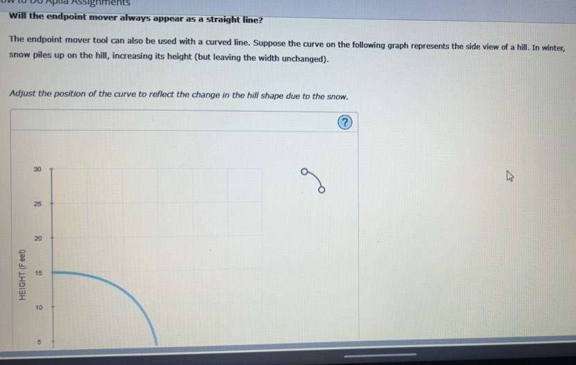 Solved: Aplia Assignments Will the endpoint mover always appear as a ...