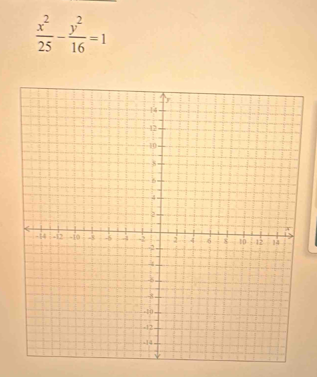  x^2/25 - y^2/16 =1