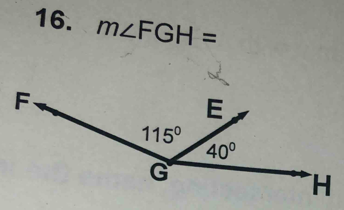 m∠ FGH=