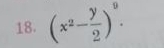 (x^2- y/2 )^9.