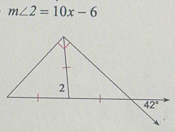 m∠ 2=10x-6