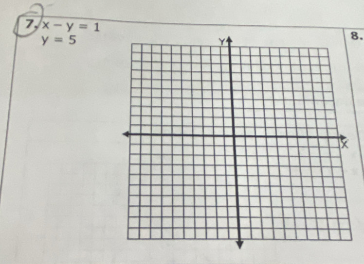 7, x-y=1
y=5
8.