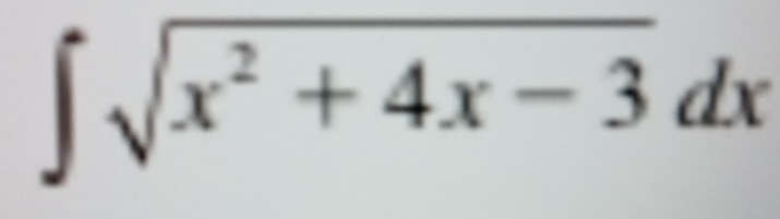 ∈t sqrt(x^2+4x-3)dx