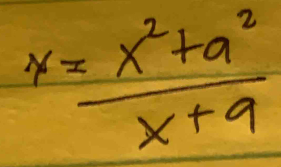 x= (x^2+a^2)/x+9 