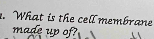 What is the cell membrane 
made up of