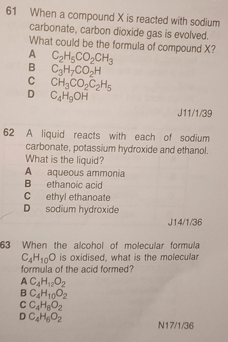 Solved: When a compound X is reacted with sodium carbonate, carbon ...