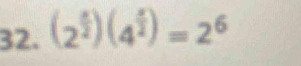 (2^(frac a)2)(4^(frac x)2)=2^6