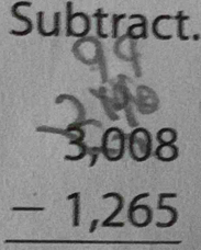 Subtract.
1 9s