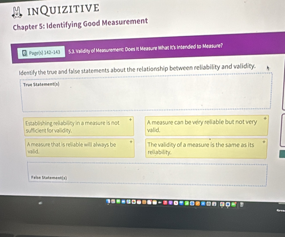 Solved: inQuizitive Chapter 5: Identifying Good Measurement Page(s) 142 ...