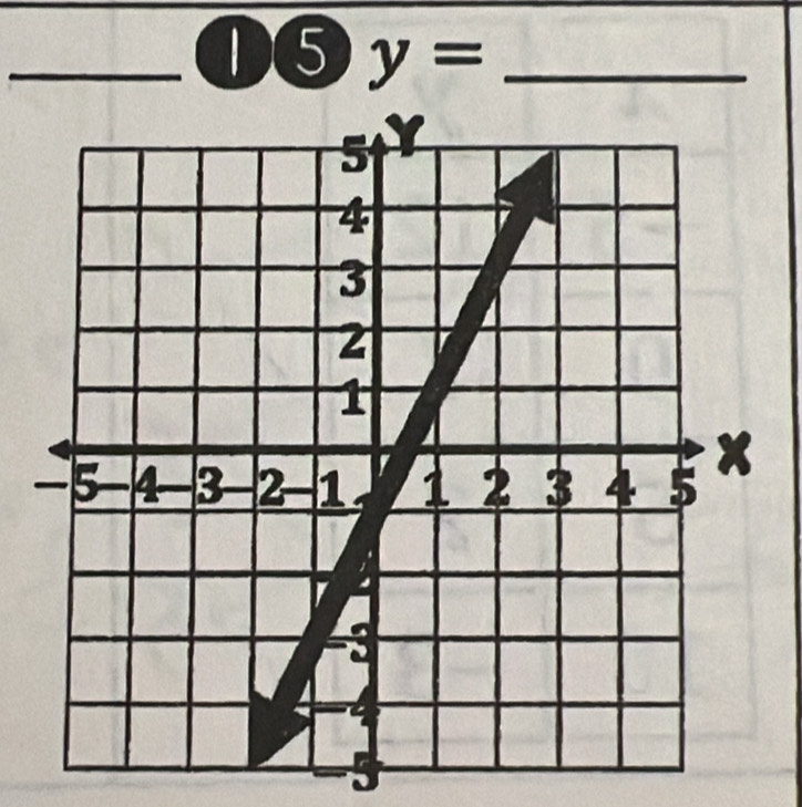 D⑤ y= _ 
5