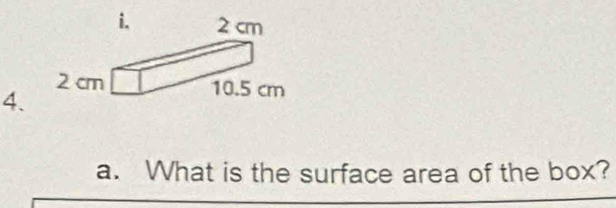 What is the surface area of the box?