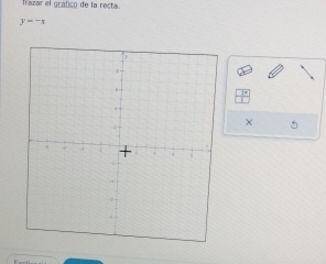 Trazar el gráfico de la recta.
y=-x
×