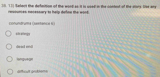Solved: Select the definition of the word as it is used in the context ...