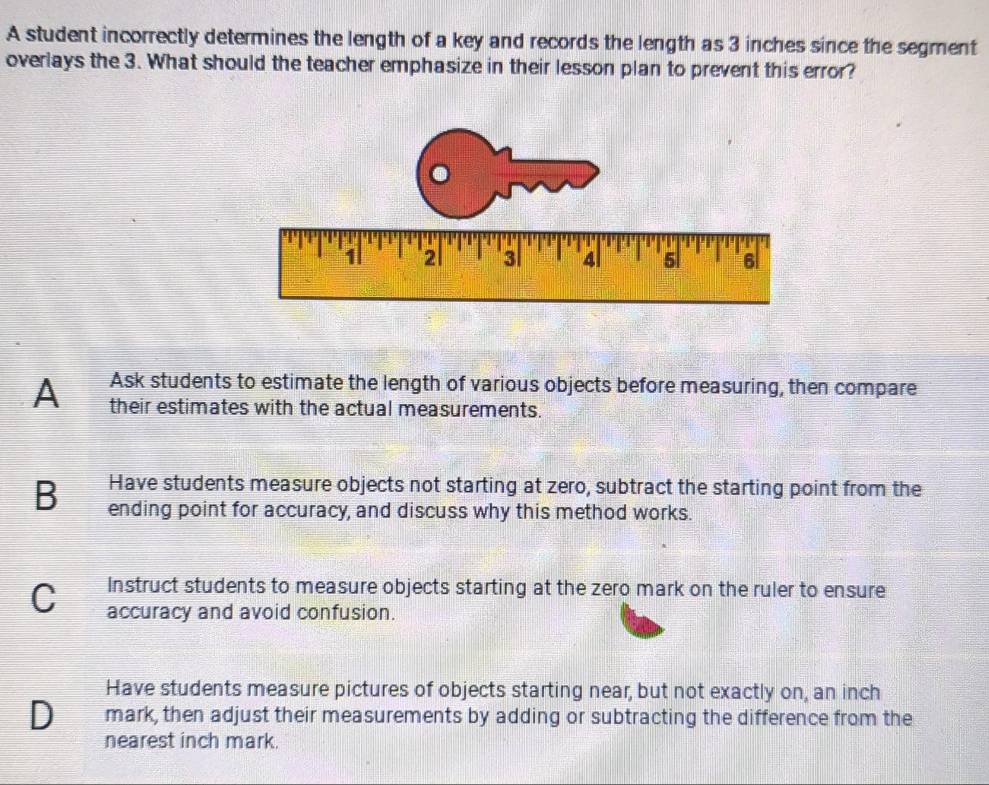 Solved: A student incorrectly determines the length of a key and ...